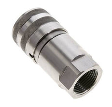 Stainless Steel DN 16 Flat Face Hydraulic Socket G 1 inch Female Threads ISO 16028 D 30mm