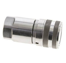Stainless Steel DN 16 Flat Face Hydraulic Socket G 1 inch Female Threads ISO 16028 D 30mm