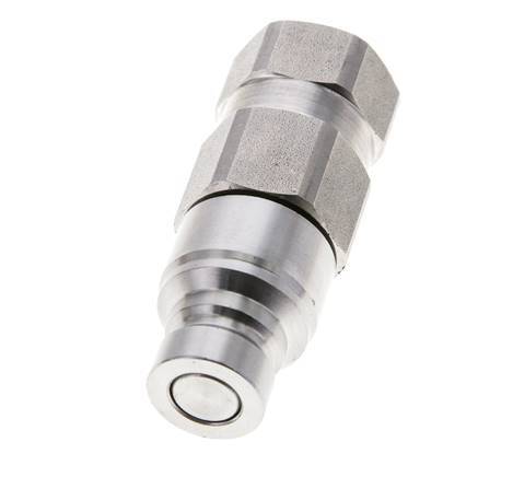 Stainless Steel DN 6 Flat Face Hydraulic Plug G 1/4 inch Female Threads ISO 16028 D 16.2mm