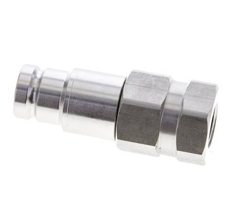 Stainless Steel DN 10 Flat Face Hydraulic Plug G 3/8 inch Female Threads ISO 16028 D 19.7mm