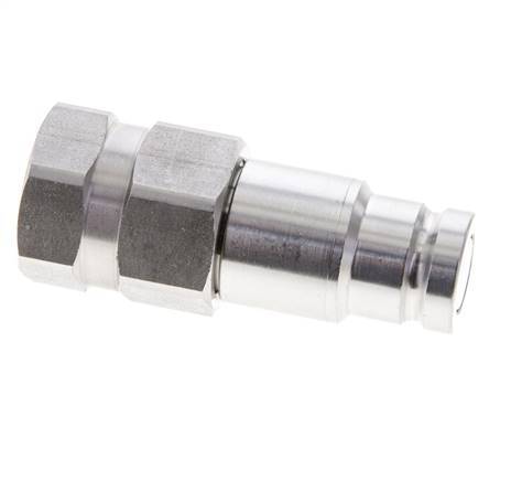 Stainless Steel DN 10 Flat Face Hydraulic Plug G 3/8 inch Female Threads ISO 16028 D 19.7mm
