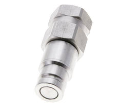 Stainless Steel DN 10 Flat Face Hydraulic Plug G 3/8 inch Female Threads ISO 16028 D 19.7mm