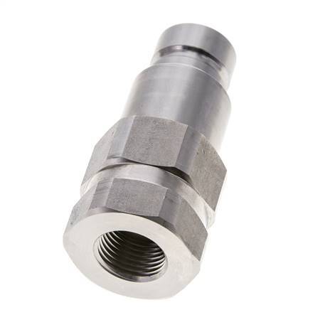 Stainless Steel DN 12 Flat Face Hydraulic Plug G 1/2 inch Female Threads ISO 16028 D 24.5mm