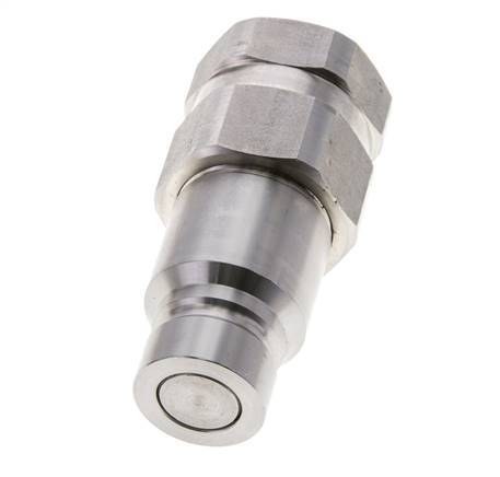 Stainless Steel DN 12 Flat Face Hydraulic Plug G 1/2 inch Female Threads ISO 16028 D 24.5mm
