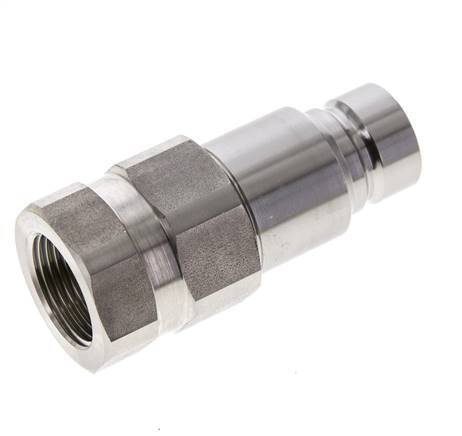 Stainless Steel DN 12 Flat Face Hydraulic Plug G 3/4 inch Female Threads ISO 16028 D 24.5mm