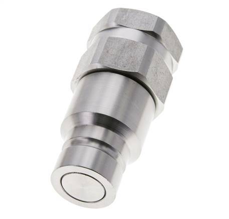 Stainless Steel DN 16 Flat Face Hydraulic Plug G 1 inch Female Threads ISO 16028 D 30mm