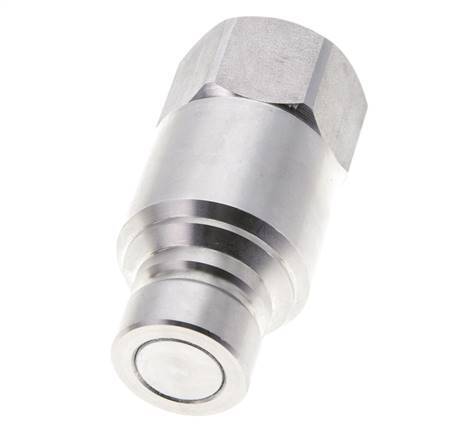Stainless Steel DN 12 Flat Face Hydraulic Plug G 1/2 inch Female Threads ISO 16028 CEJN D 24.5mm
