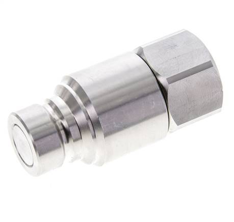 Stainless Steel DN 12 Flat Face Hydraulic Plug G 3/4 inch Female Threads ISO 16028 CEJN D 24.5mm