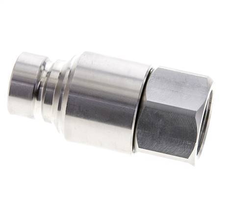 Stainless Steel DN 12 Flat Face Hydraulic Plug G 3/4 inch Female Threads ISO 16028 CEJN D 24.5mm