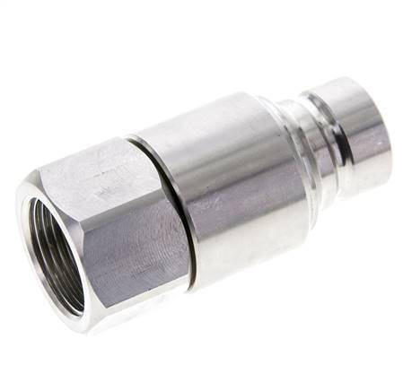 Stainless Steel DN 12 Flat Face Hydraulic Plug G 3/4 inch Female Threads ISO 16028 CEJN D 24.5mm