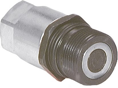 Steel DN 15 Flat Face Hydraulic Socket G 1 inch Female Threads ISO 16028 D M43 x 2