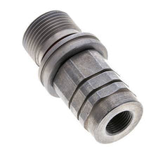 Steel DN 8.7 Flat Face Hydraulic Socket G 3/8 inch Female Threads ISO 16028 D M30 x 2