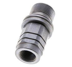 Steel DN 8.7 Flat Face Hydraulic Socket G 1/2 inch Female Threads ISO 16028 D M30 x 2