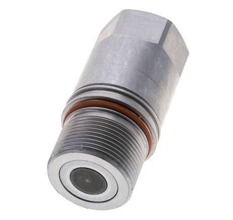 Steel DN 12.8 Flat Face Hydraulic Socket G 1/2 inch Female Threads ISO 16028 D M36 x 2