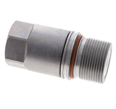 Steel DN 12.8 Flat Face Hydraulic Socket G 3/4 inch Female Threads ISO 16028 D M36 x 2