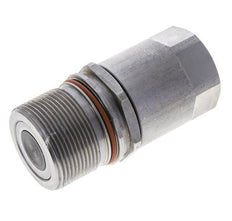 Steel DN 15 Flat Face Hydraulic Socket G 3/4 inch Female Threads ISO 16028 D M43 x 2