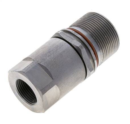 Steel DN 15 Flat Face Hydraulic Socket G 3/4 inch Female Threads ISO 16028 D M43 x 2