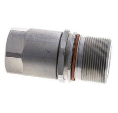 Steel DN 15 Flat Face Hydraulic Socket G 3/4 inch Female Threads ISO 16028 D M43 x 2