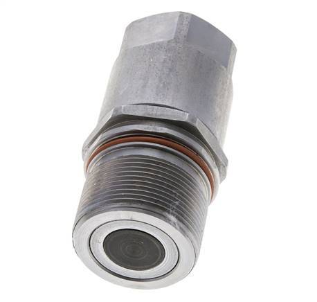 Steel DN 15 Flat Face Hydraulic Socket G 3/4 inch Female Threads ISO 16028 D M43 x 2