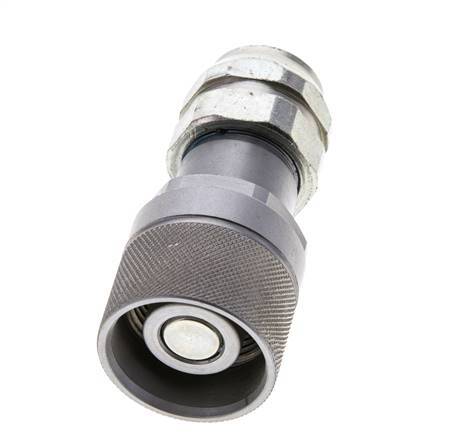 Steel DN 8.7 Flat Face Hydraulic Plug G 3/8 inch Female Threads ISO 16028 D M30 x 2