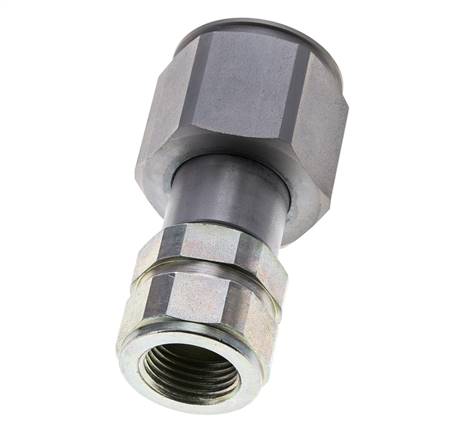 Steel DN 8.7 Flat Face Hydraulic Plug G 1/2 inch Female Threads ISO 16028 D M30 x 2