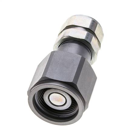 Steel DN 8.7 Flat Face Hydraulic Plug G 1/2 inch Female Threads ISO 16028 D M30 x 2