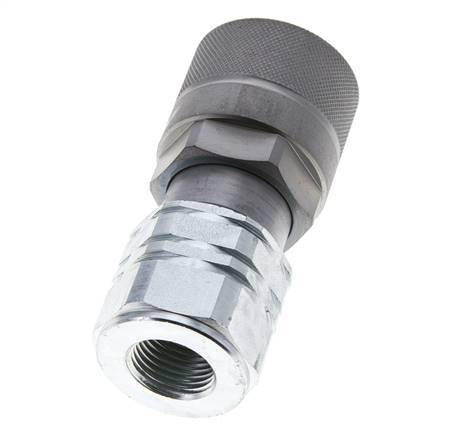 Steel DN 12.8 Flat Face Hydraulic Plug G 1/2 inch Female Threads ISO 16028 D M36 x 2