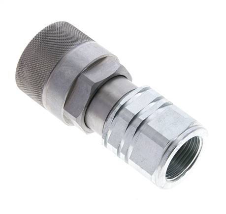 Steel DN 12.8 Flat Face Hydraulic Plug G 3/4 inch Female Threads ISO 16028 D M36 x 2