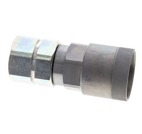 Steel DN 15 Flat Face Hydraulic Plug G 3/4 inch Female Threads ISO 16028 D M43 x 2