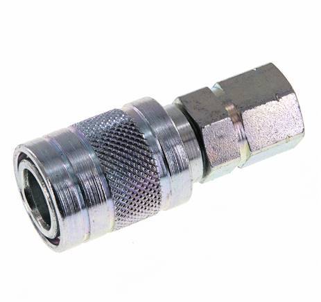 Steel DN 6.3 Hydraulic Coupling Socket G 1/4 inch Female Threads ISO 7241-1 A D 12mm