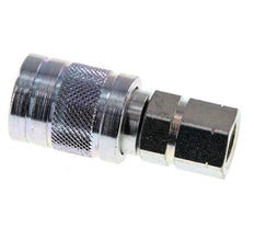 Steel DN 6.3 Hydraulic Coupling Socket G 1/4 inch Female Threads ISO 7241-1 A D 12mm