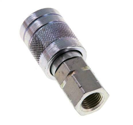 Steel DN 6.3 Hydraulic Coupling Socket G 1/4 inch Female Threads ISO 7241-1 A D 12mm