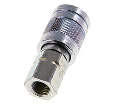 Steel DN 6.3 Hydraulic Coupling Socket G 1/4 inch Female Threads ISO 7241-1 A D 12mm