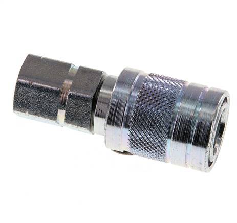 Steel DN 6.3 Hydraulic Coupling Socket G 1/4 inch Female Threads ISO 7241-1 A D 12mm