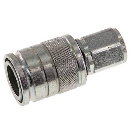 Steel DN 10 Hydraulic Coupling Socket M18x1.5 Female Threads ISO 7241-1 A D 17.3mm
