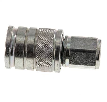 Steel DN 10 Hydraulic Coupling Socket M18x1.5 Female Threads ISO 7241-1 A D 17.3mm