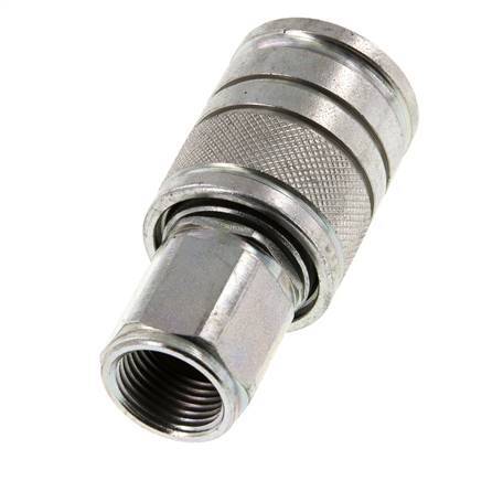 Steel DN 10 Hydraulic Coupling Socket M18x1.5 Female Threads ISO 7241-1 A D 17.3mm