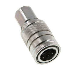 Steel DN 10 Hydraulic Coupling Socket M18x1.5 Female Threads ISO 7241-1 A D 17.3mm