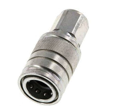 Steel DN 10 Hydraulic Coupling Socket M18x1.5 Female Threads ISO 7241-1 A D 17.3mm