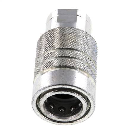 Steel DN 10 Hydraulic Coupling Socket G 3/8 inch Female Threads ISO 7241-1 A D 16mm