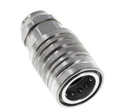Steel DN 12.5 Hydraulic Coupling Socket G 3/8 inch Female Threads ISO 7241-1 A D 20.5mm