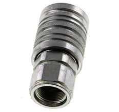 Steel DN 12.5 Hydraulic Coupling Socket M22x1.5 Female Threads ISO 7241-1 A D 20.5mm