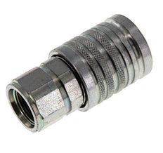 Steel DN 12.5 Hydraulic Coupling Socket M22x1.5 Female Threads ISO 7241-1 A D 20.5mm