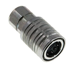 Steel DN 12.5 Hydraulic Coupling Socket M22x1.5 Female Threads ISO 7241-1 A D 20.5mm