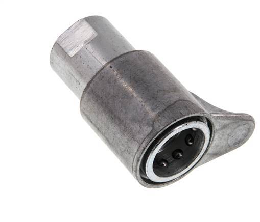 Steel DN 12.5 Hydraulic Coupling Socket M22x1.5 Female Threads ISO 7241-1 A UNIMOG D 20.5mm