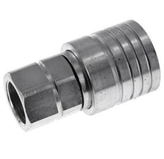 Steel DN 25 Hydraulic Coupling Socket G 1 inch Female Threads ISO 7241-1 A D 34.3mm