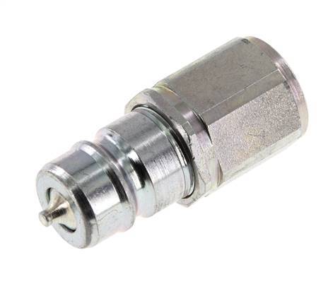 Steel DN 10 Hydraulic Coupling Plug G 3/8 inch Female Threads ISO 7241-1 A D 17.3mm