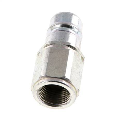 Steel DN 10 Hydraulic Coupling Plug G 3/8 inch Female Threads ISO 7241-1 A D 17.3mm