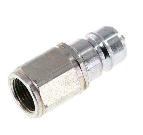 Steel DN 10 Hydraulic Coupling Plug G 3/8 inch Female Threads ISO 7241-1 A D 17.3mm