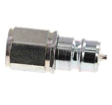 Steel DN 10 Hydraulic Coupling Plug G 3/8 inch Female Threads ISO 7241-1 A D 17.3mm